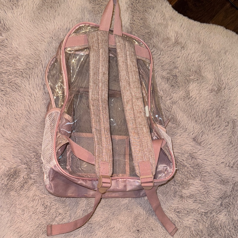 Clear Pink Backpack - Picture 3 of 3
